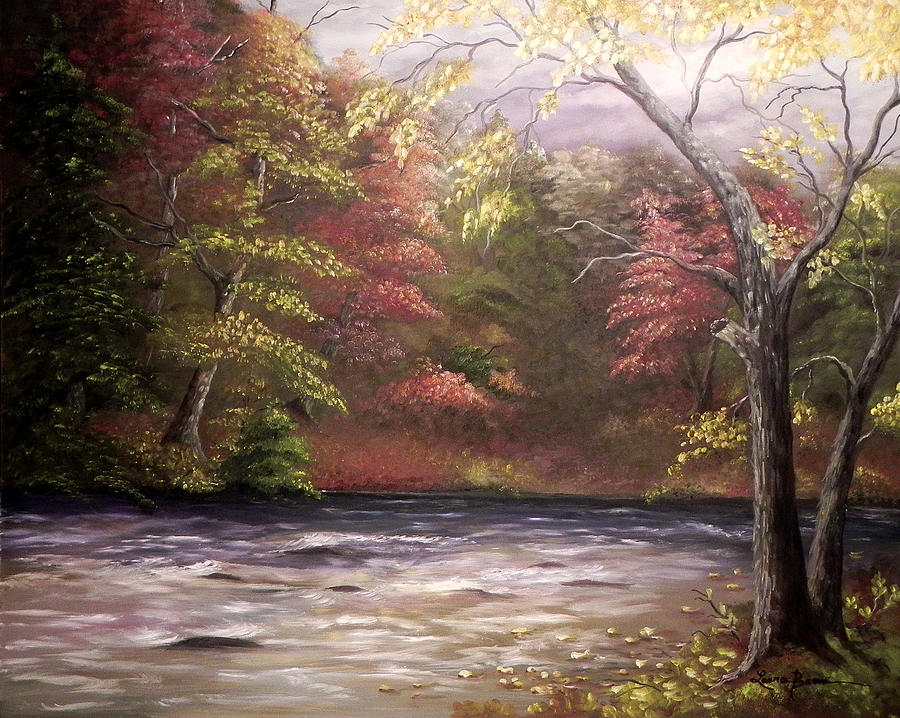 Nature Painting - Chestatee at 15 by Laura Brown