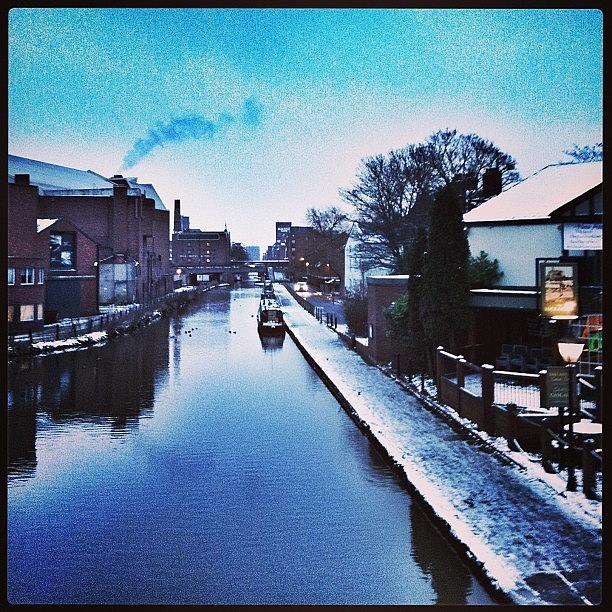 Winter Photograph - #chester #canal #waterway #water #sky by Emma  Maudsley