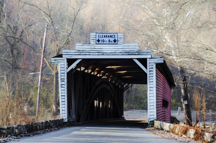 Chester County - Sheeder Hall Covered Bridge Photograph by Bill Cannon