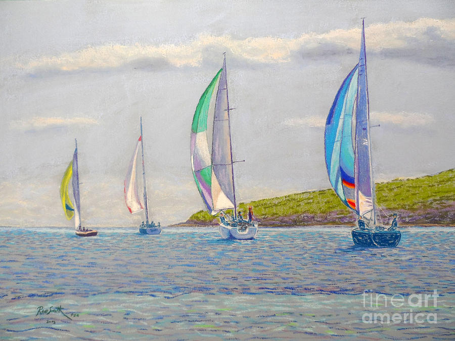 Chester Race Week Pastel by Rae  Smith PSC
