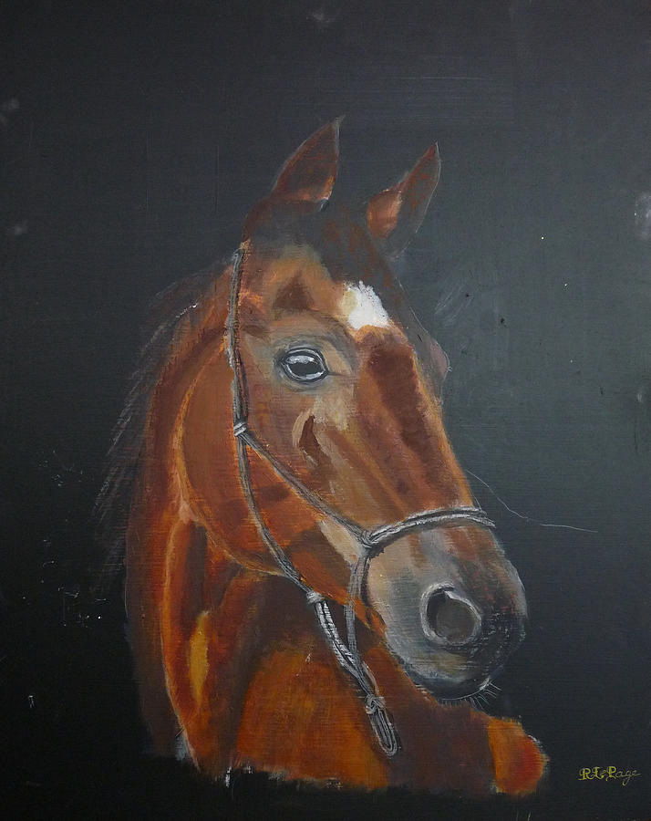Chestnut Horse Painting by Richard Le Page