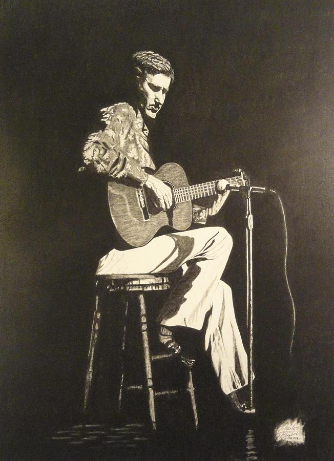 Music Drawing - Chet Adkins 1975 by Charles Rogers