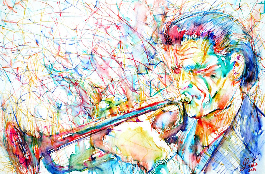 CHET BAKER playing Painting by Fabrizio Cassetta