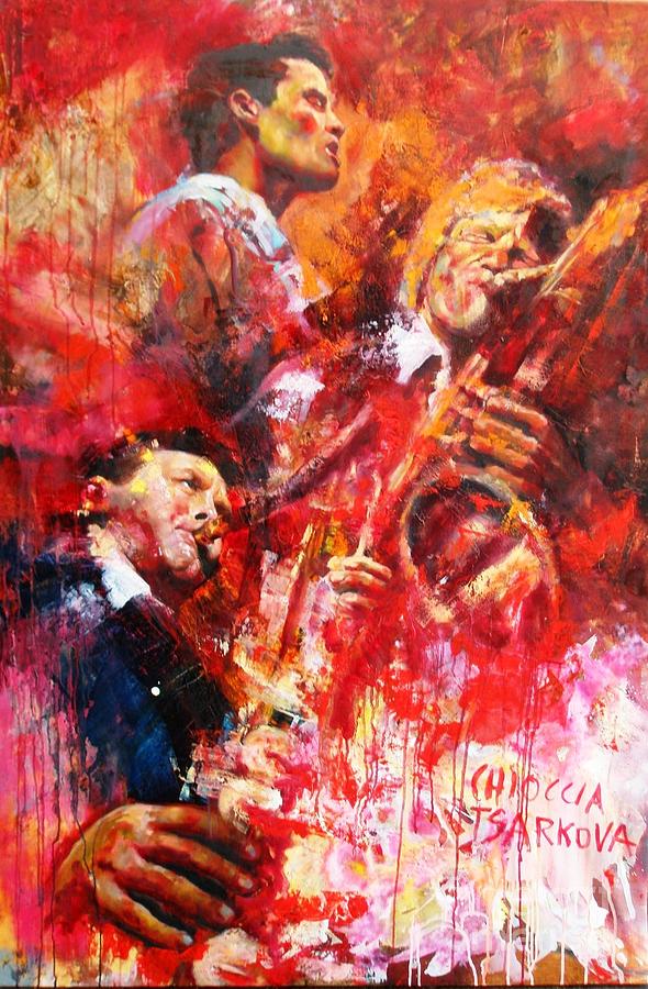 Jazz Painting - Chet Stan Getz Gerry Mulligan by Massimo Chioccia