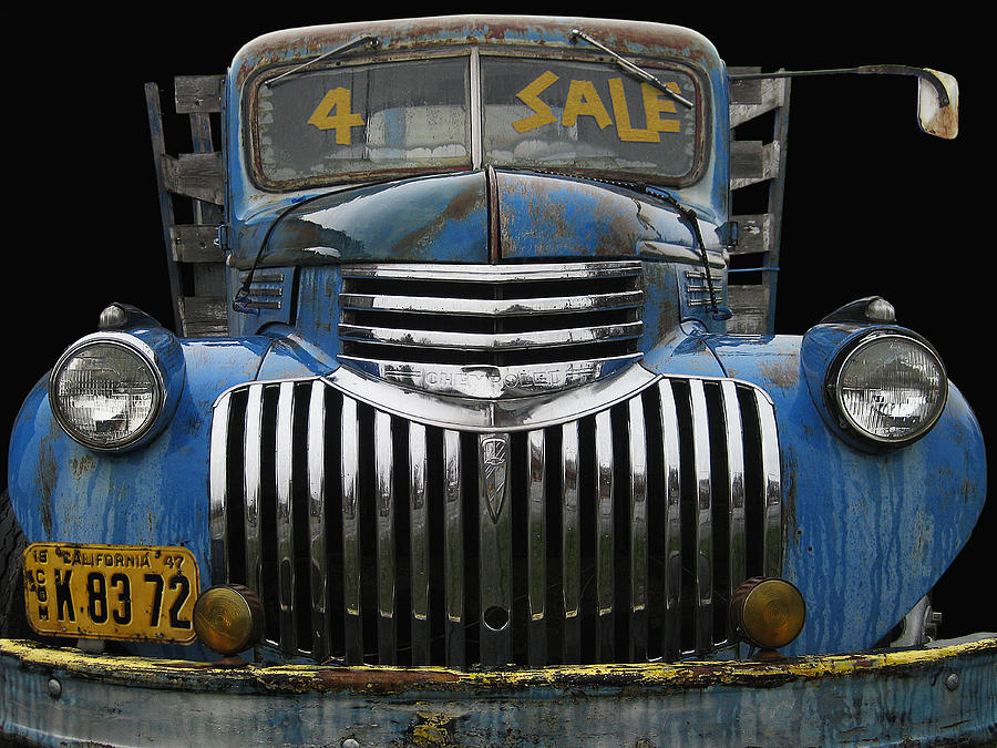 Chev for Sale - 1942 blue Photograph by Larry Hunter