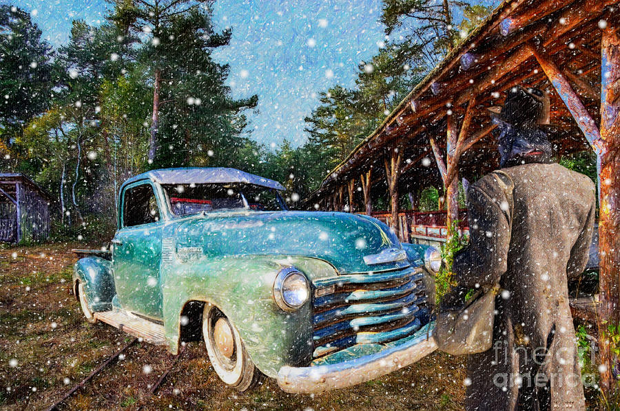 Winter Photograph - Chevrolet 6100 - Old Timers by Liane Wright