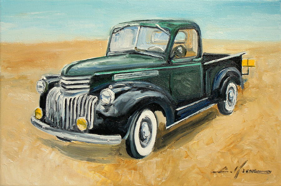 Chevrolet Art Deco Truck Painting by Luke Karcz