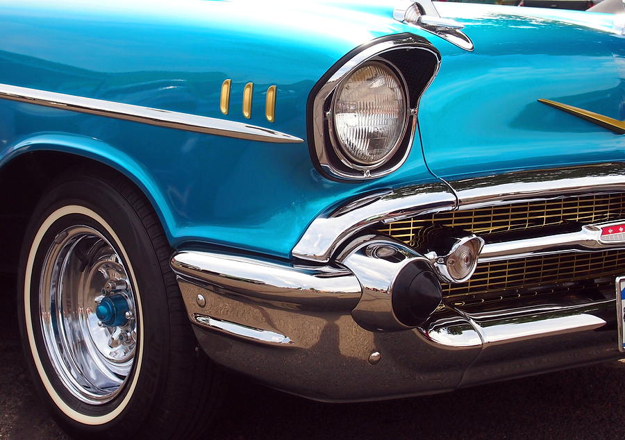 Chevrolet Bel Air In Blue And Gold - American Muscle Photograph