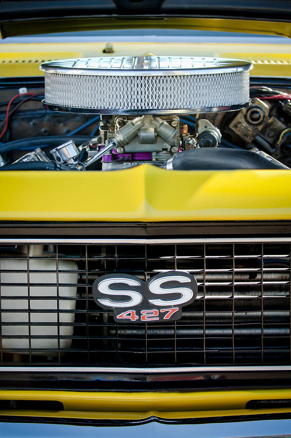 Chevrolet Camaro SS 427 Grille Emblem - Engine Photograph by Jill Reger