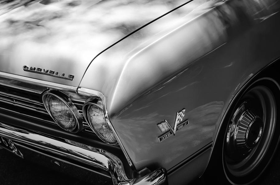 Car Photograph - Chevrolet Chevelle SS Grille Emblems by Jill Reger