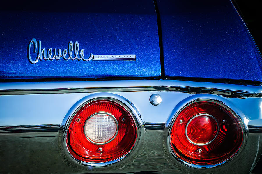 Chevrolet Chevelle SS Taillight Emblem -0015c Photograph by Jill Reger