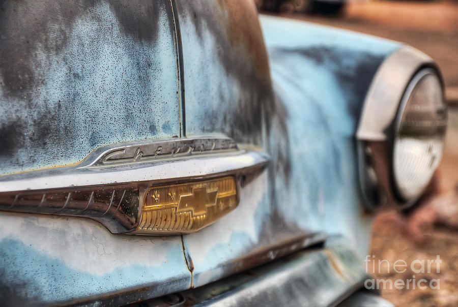 Car Photograph - Chevrolet Emblem by Eddie Yerkish