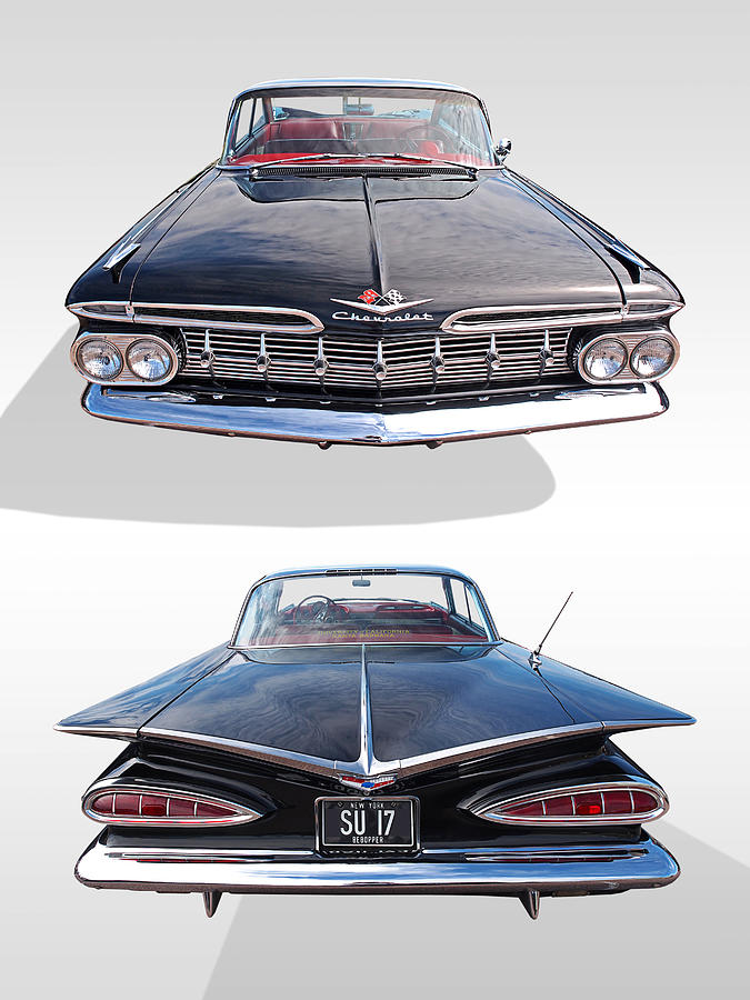 Chevrolet Impala 1959 Front and Rear Photograph by Gill Billington