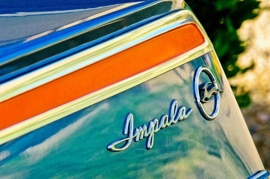 Car Photograph - Chevrolet Impala Emblem 10 by Jill Reger
