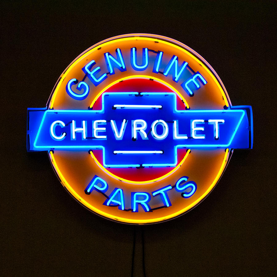 Chevrolet Neon Sign Photograph by Jill Reger
