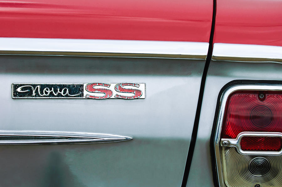 Chevrolet Nova SS Taillight Emblem Photograph by Jill Reger