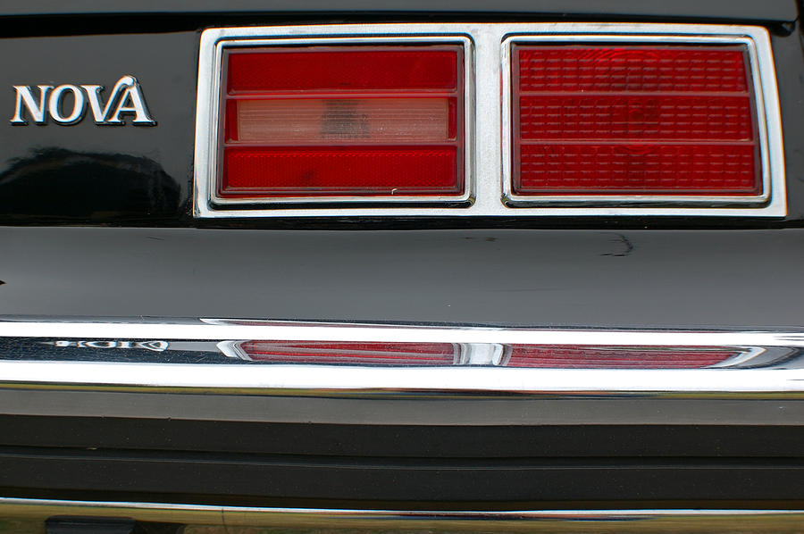 Classic Cars Photograph - Chevrolet Nova Taillights by DJ Monteleone