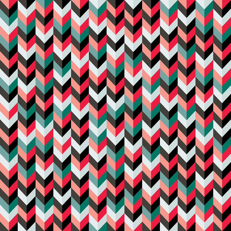 Abstract Digital Art - Chevron by Mike Taylor