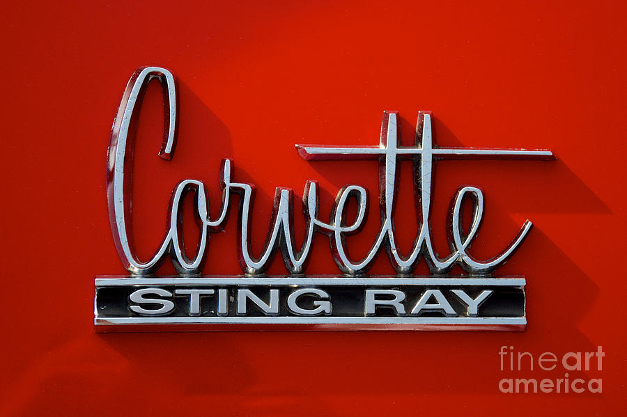 Chevy Corvette Sting Ray Coupe Logo Photograph by Mark Dodd
