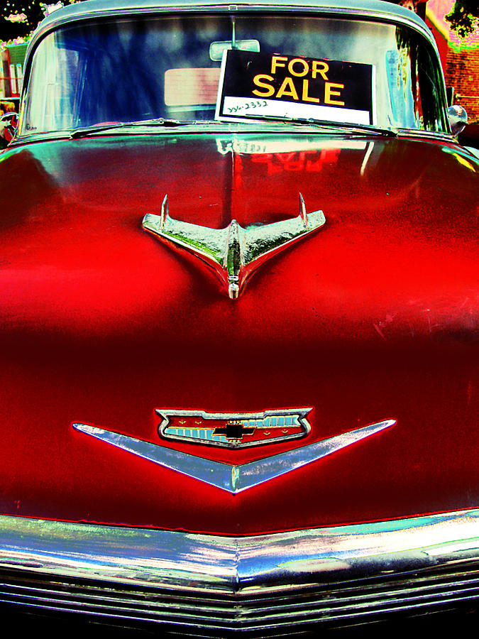 Vintage Photograph - Chevy For Sale by Colleen Kammerer