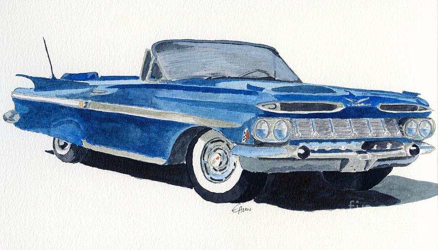 Chevy Impala Painting by Eva Ason