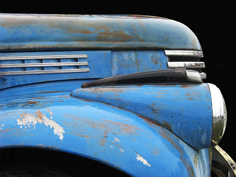 Chevy pick-up - 1942 blue Photograph by Larry Hunter