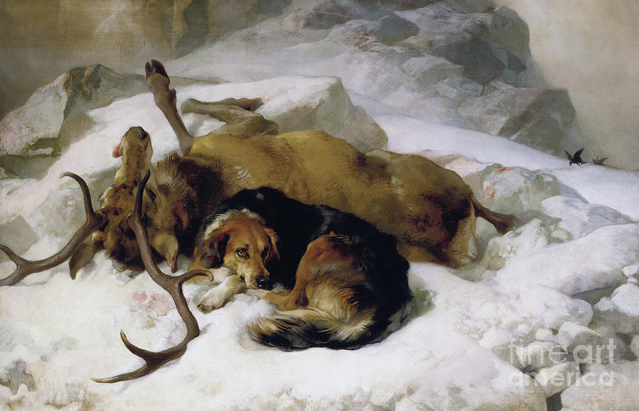Dog Painting - Chevy by Edwin Landseer