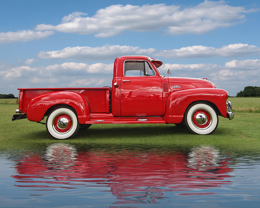Chevy Truck By The Lake Photograph by Gill Billington