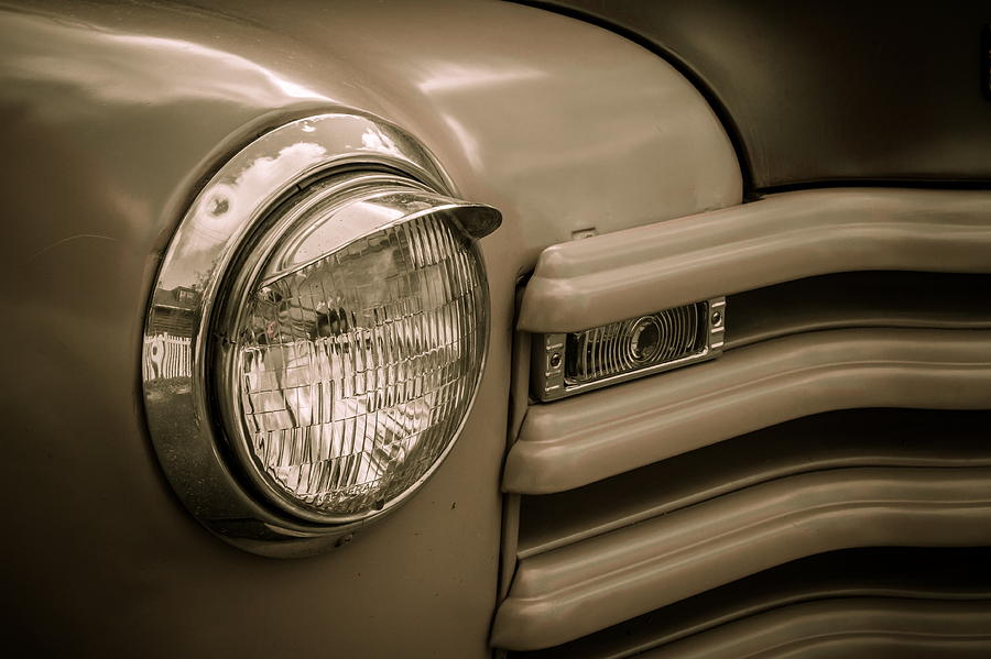 Chevy Truck Headlight Photograph by Chuck De La Rosa