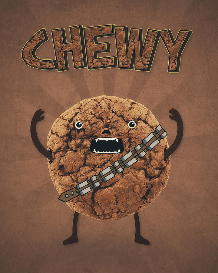 Chewy Chocolate Cookie Wookiee Painting by Philipp Rietz