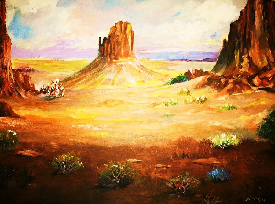 On The Move in The Desert Southwest Painting by Al Brown