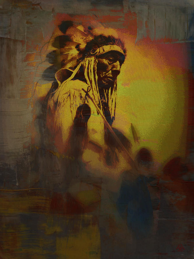 Cheyenne Chief Revisited Digital Art by Ben Freeman
