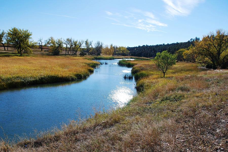 Cheyenne River in Autumn Photograph by Greni Graph