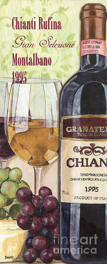 Wine Painting - Chianti Rufina by Debbie DeWitt