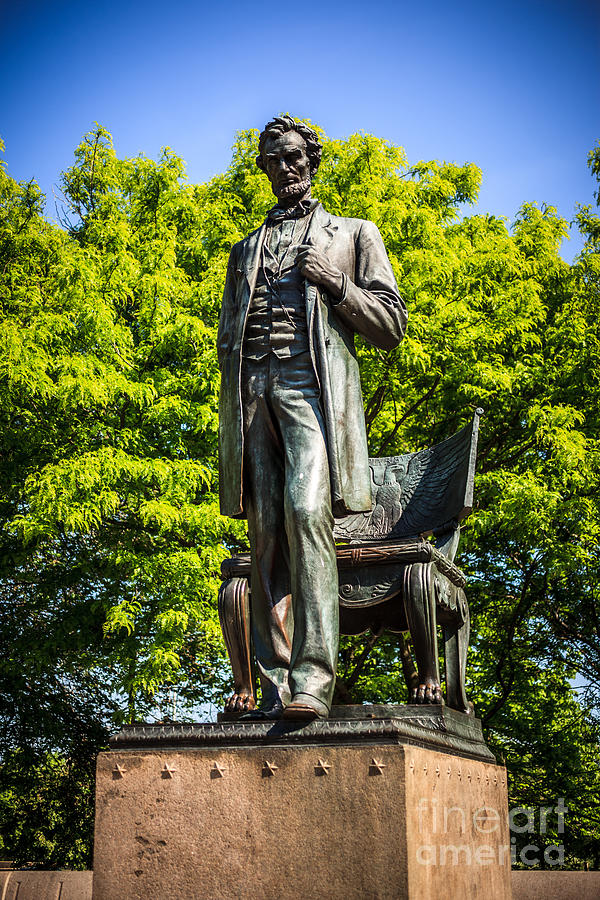 Chicago Abraham Lincoln The Man Standing Statue Photograph