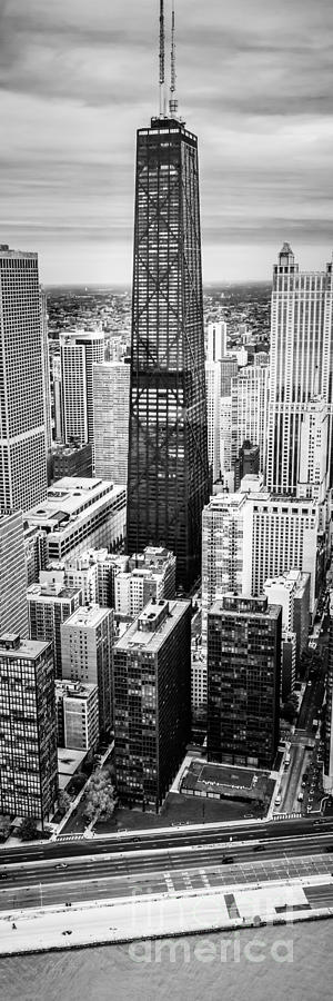 Chicago Aerial Vertical Panoramic Picture Photograph