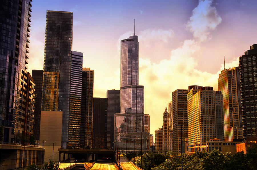 Chicago After The Rain Trump Tower Photograph by Thomas Woolworth