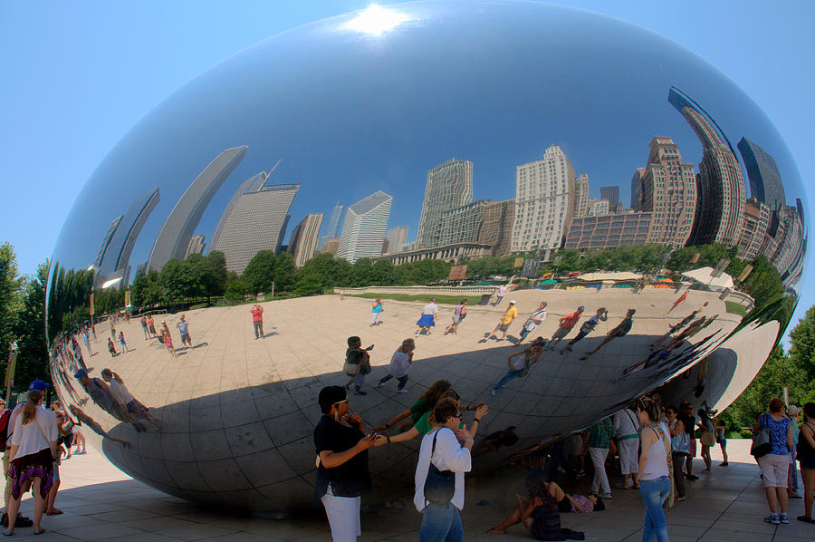 Chicago and Its Bean Photograph by Caroline Stella