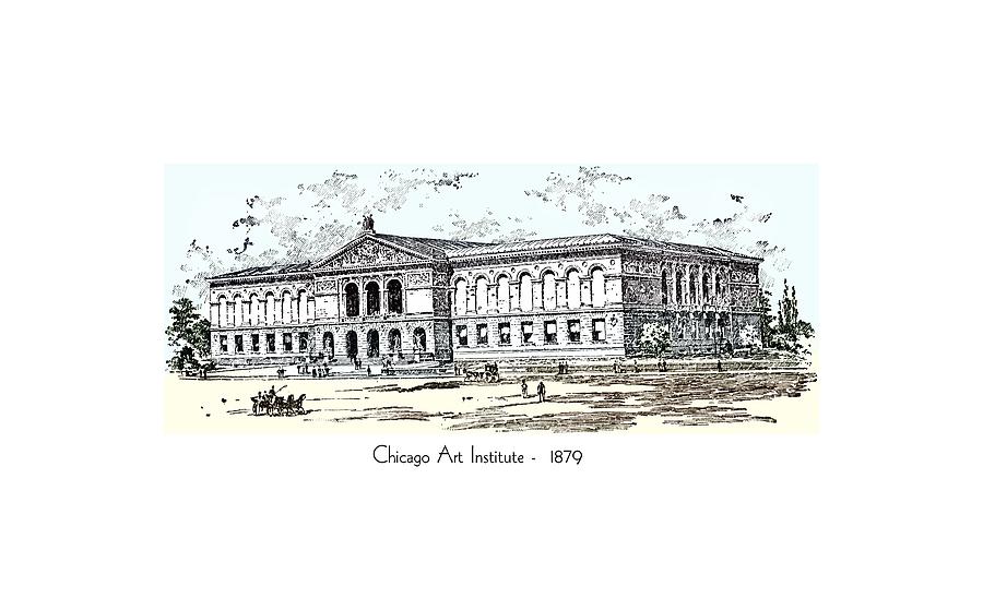 Chicago Art Institute -  1879 Digital Art by John Madison