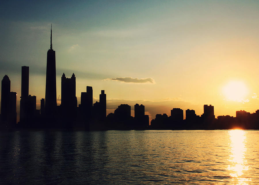 Chicago at Sunset Photograph by Jessie Gould - Fine Art America