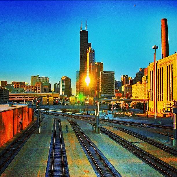 Chicago Photograph - Chicago At The Golden Hour. #chicago by Brian Stoneman