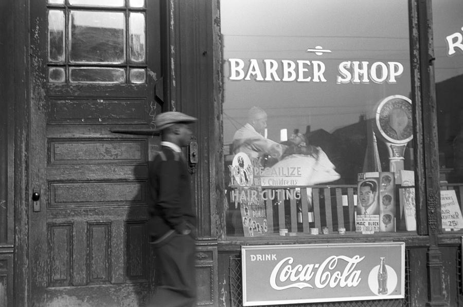 Chicago Barber Shop, 1941 Photograph by Edwin Rosskam