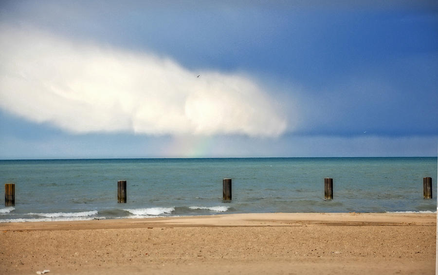 Chicago Photograph - Chicago beach by Annie Slentz
