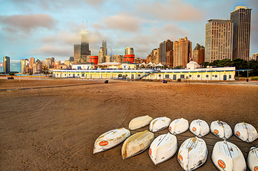 Chicago Skyline Photograph - Chicago Skyline From North Avenue Beach by Gregory Ballos