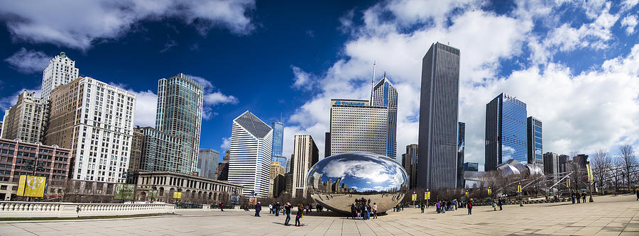 Chicago Bean and Skyline Photograph by John McGraw