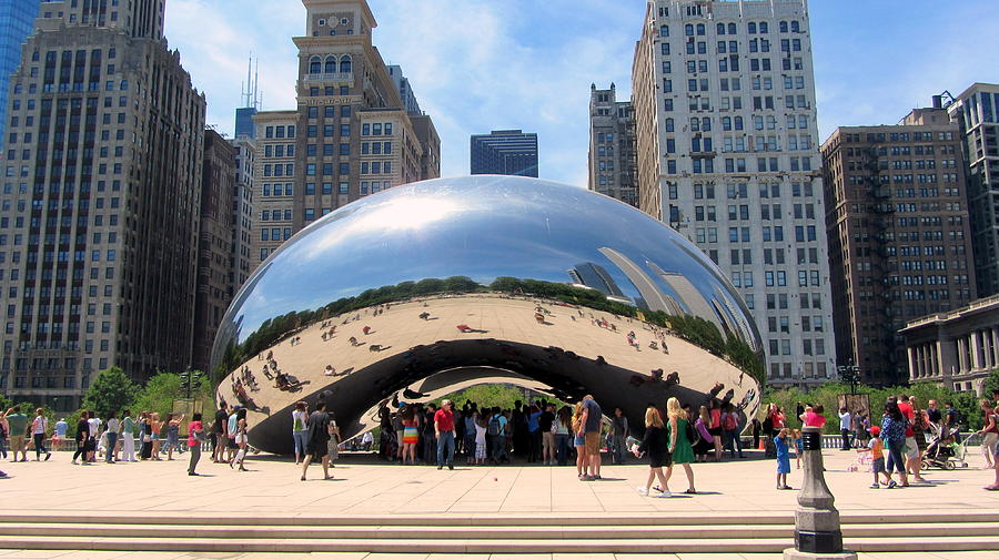 Chicago Bean Wide View Photograph by Anita Burgermeister