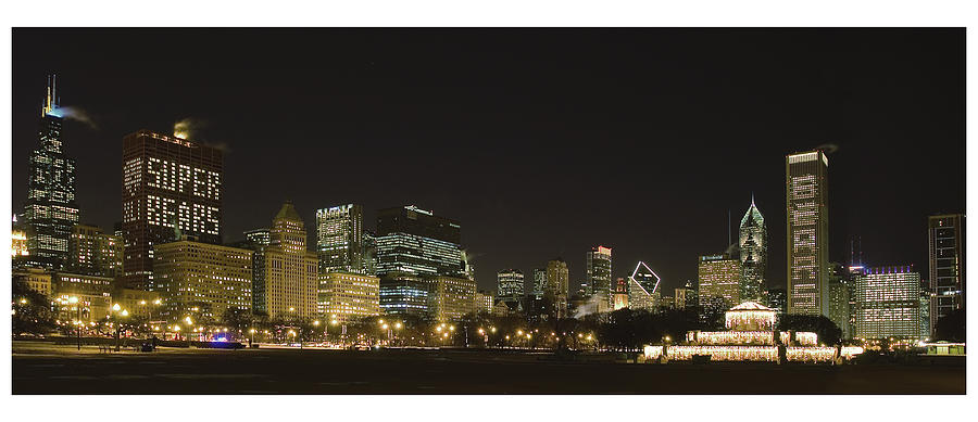 Chicago Bears-Chicago skyline Photograph by Patrick Warneka - Pixels