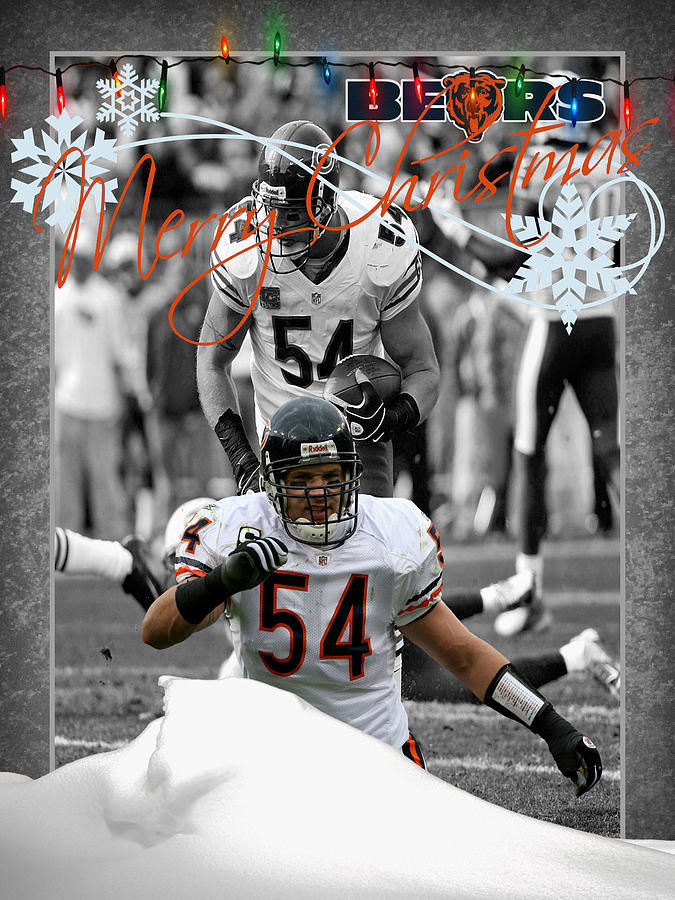 Chicago Bears Christmas Card by Joe Hamilton