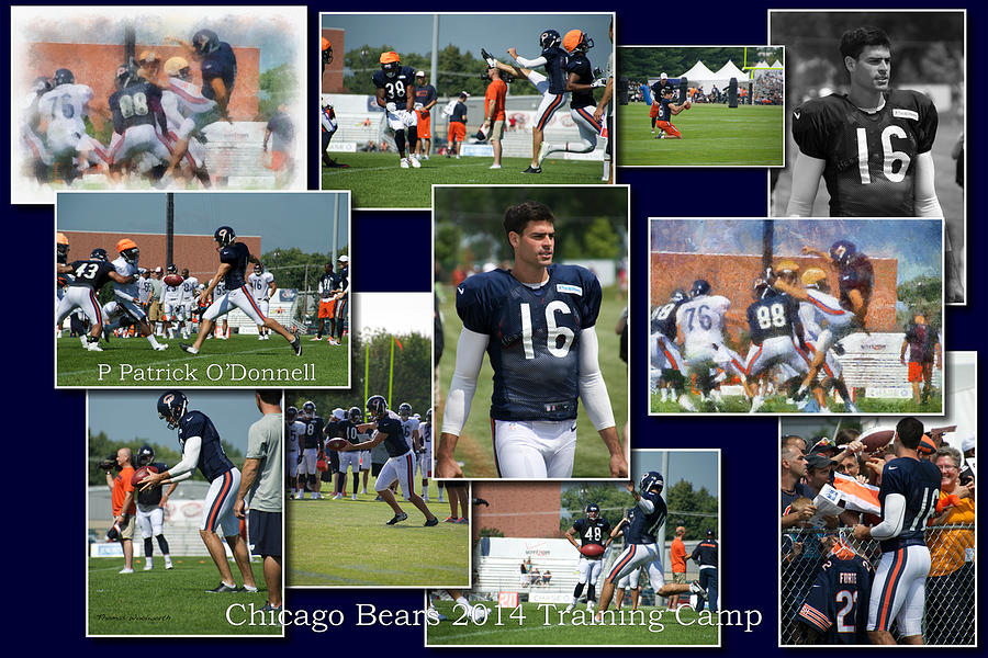 Chicago Bears P Patrick ODonnell Training Camp 2014 Collage Photograph by Thomas Woolworth