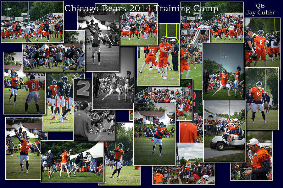 Chicago Bears QB Jay Cutler Training Camp 2014 Collage B Photograph by Thomas Woolworth